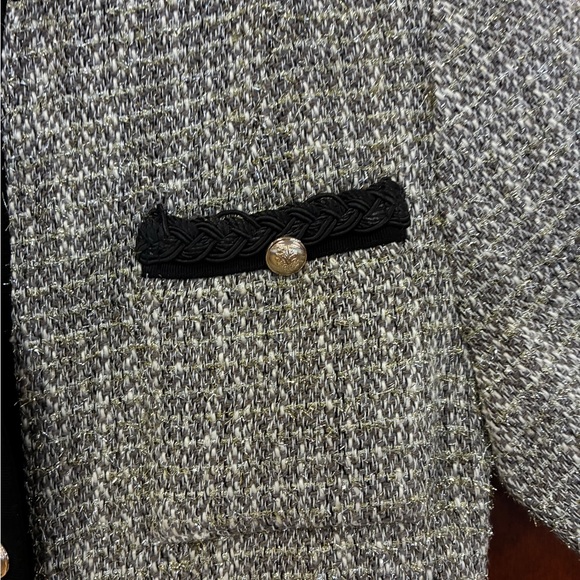 Maje Metallic cotton-blend tweed mini dress - Picture 8 of 11